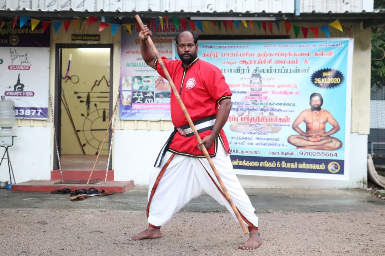 Silambam — சிலம்பம் training at Tamil Traditional Martial Arts Centre